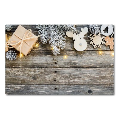 Tábua de corte Árvore de Natal, presentes, decoração de feriados