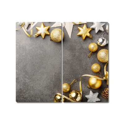 Tábua de corte Enfeites de Natal com Estrelas Douradas