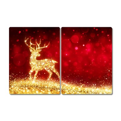 Tábua cozinha Decoração de Natal de rena dourada