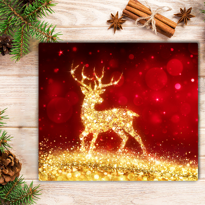Tábua cozinha Decoração de Natal de rena dourada