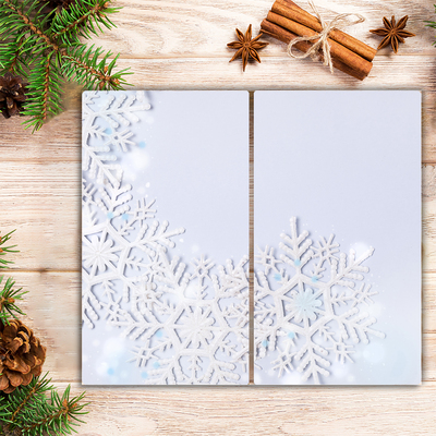 Tábua de corte Flocos de neve Neve de inverno