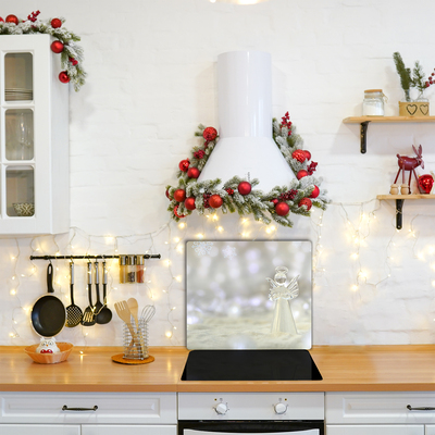 Tábua de corte Enfeite de anjo de vidro de Natal