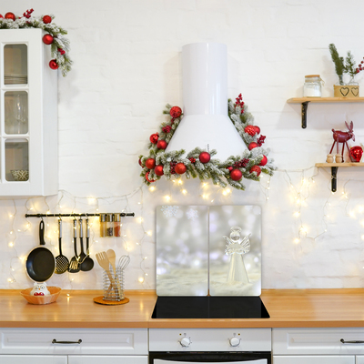 Tábua de corte Enfeite de anjo de vidro de Natal