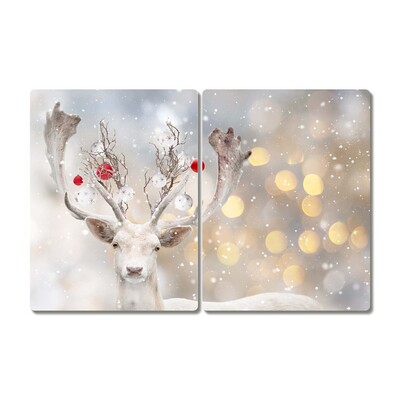 Tábua de corte Bolas de Natal de rena branca