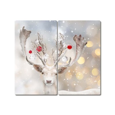 Tábua de corte Bolas de Natal de rena branca