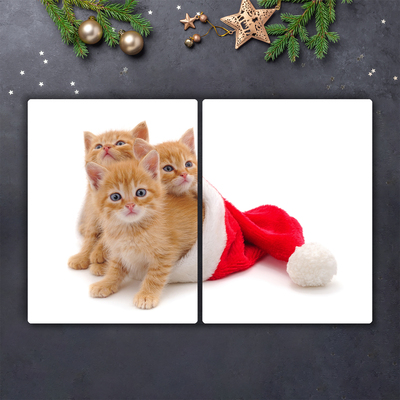 Tábua de corte Gatos Natal Papai Noel