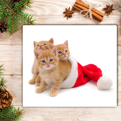 Tábua de corte Gatos Natal Papai Noel