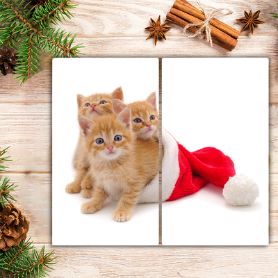 Tábua de corte Gatos Natal Papai Noel