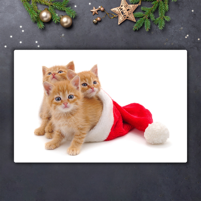 Tábua de corte Gatos Natal Papai Noel