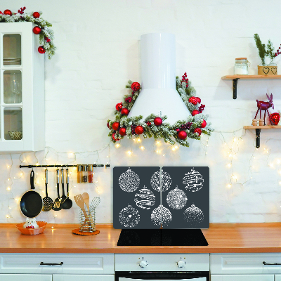 Tábua cozinha Bolas de Natal abstratas de inverno