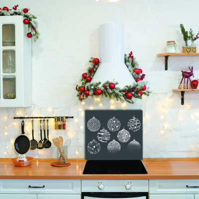 Tábua cozinha Bolas de Natal abstratas de inverno