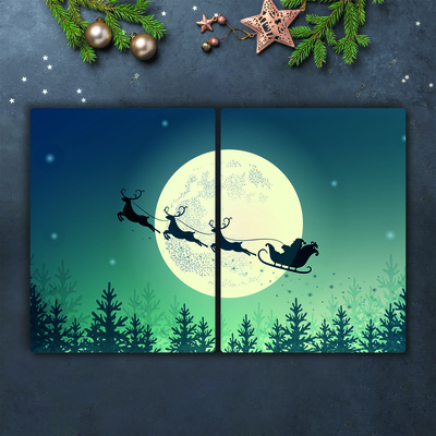 Tábua de corte Trenó do Papai Noel de Natal