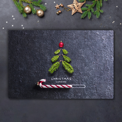 Tábua cozinha Árvore de Natal abstrata Inverno sagrado