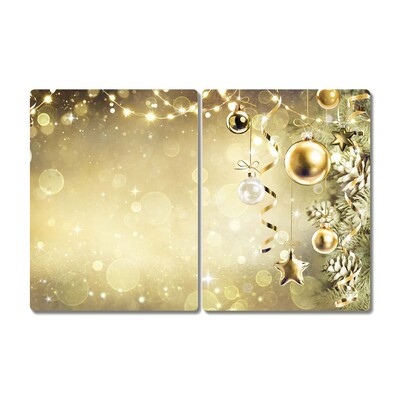 Tábua de corte Enfeites de Natal Dourados