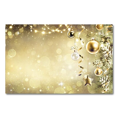 Tábua de corte Enfeites de Natal Dourados