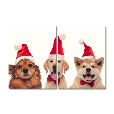 Tábua de corte Cães Papai Noel Natal
