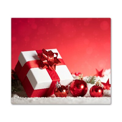 Tábua cozinha Presente de Natal com bolas de neve