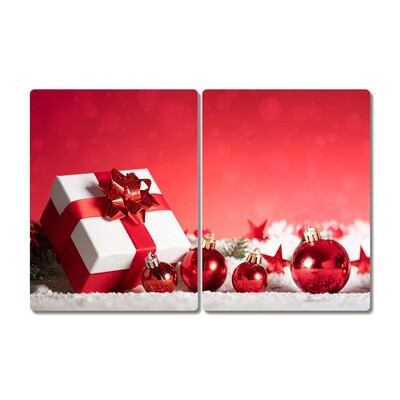 Tábua cozinha Presente de Natal com bolas de neve