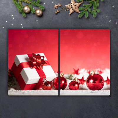 Tábua cozinha Presente de Natal com bolas de neve