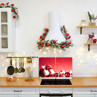 Tábua cozinha Presente de Natal com bolas de neve
