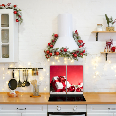 Tábua cozinha Presente de Natal com bolas de neve