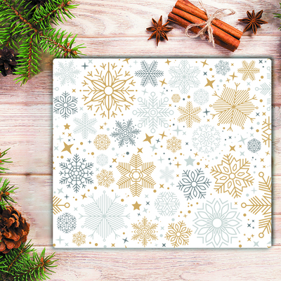 Tábua cozinha Flocos de neve Natal Inverno