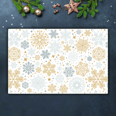 Tábua cozinha Flocos de neve Natal Inverno