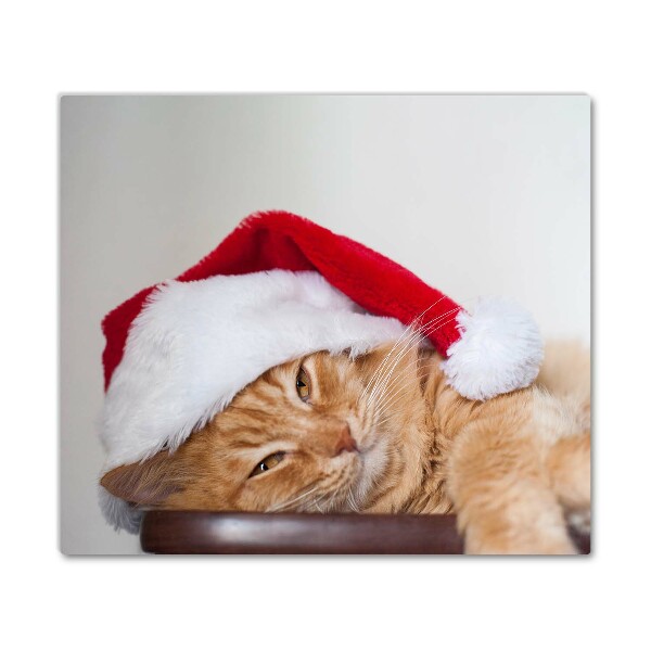 Tábua cozinha Chapéu de Papai Noel Gato Natal