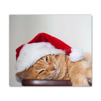 Tábua cozinha Chapéu de Papai Noel Gato Natal