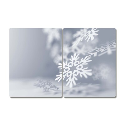 Tábua de corte Decoração de Natal com Flocos de Neve