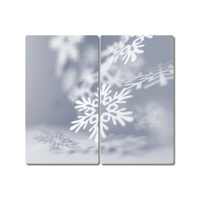 Tábua de corte Decoração de Natal com Flocos de Neve