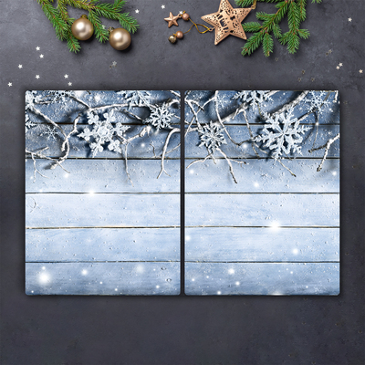 Tábua cozinha Feriados Flocos de neve Inverno Geada