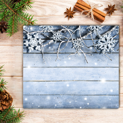 Tábua cozinha Feriados Flocos de neve Inverno Geada