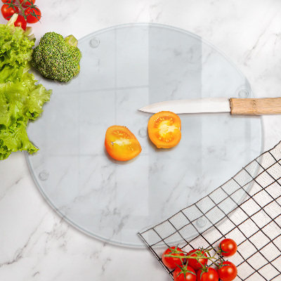 Tábua de cortar transparente redonda