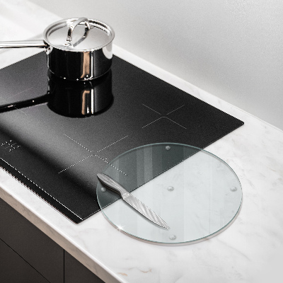 Tábua de cortar transparente redonda