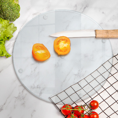 Tábua de cortar transparente redonda