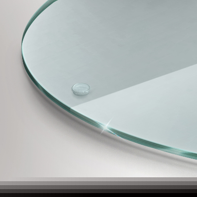 Tábua de cortar transparente redonda