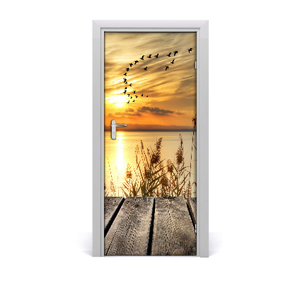 Autocolante para porta Pôr do sol