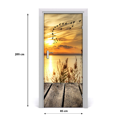 Autocolante para porta Pôr do sol