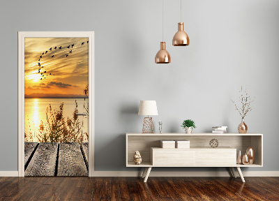 Autocolante para porta Pôr do sol