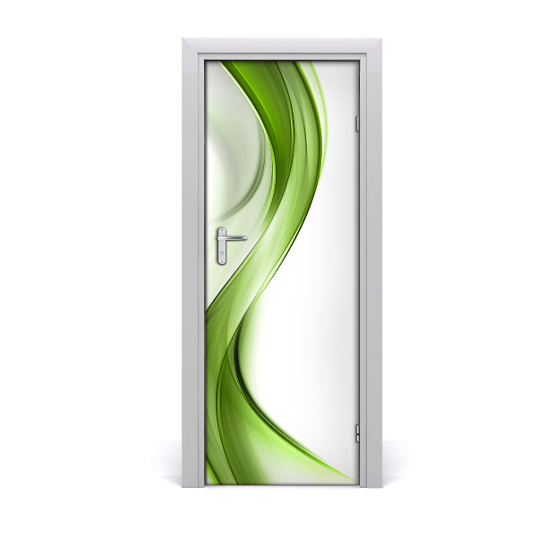 Autocolante para porta Onda abstrata