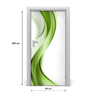 Autocolante para porta Onda abstrata