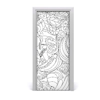 Papel de parede em porta Fundo Zentangle