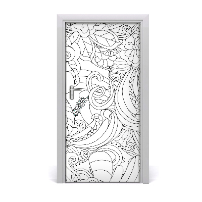 Papel de parede em porta Fundo Zentangle
