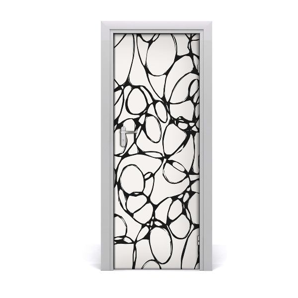 Autocolante para porta Círculos caóticos