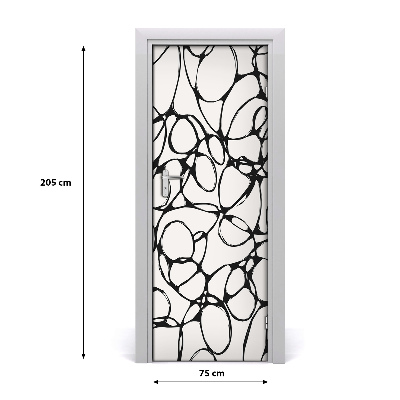 Autocolante para porta Círculos caóticos
