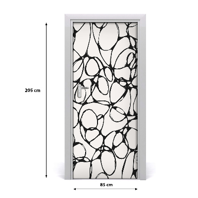 Autocolante para porta Círculos caóticos