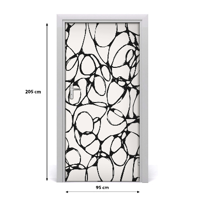 Autocolante para porta Círculos caóticos