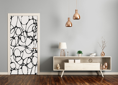 Autocolante para porta Círculos caóticos