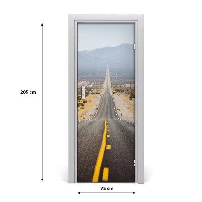 Adesivo em porta Vista da estrada